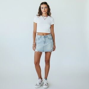 Pacsun vintage wash denim mini skirt size 26